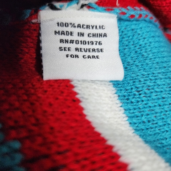 Inserch mens long sleeve turtleneck Multicolored sweater size small - Picture 8 of 9